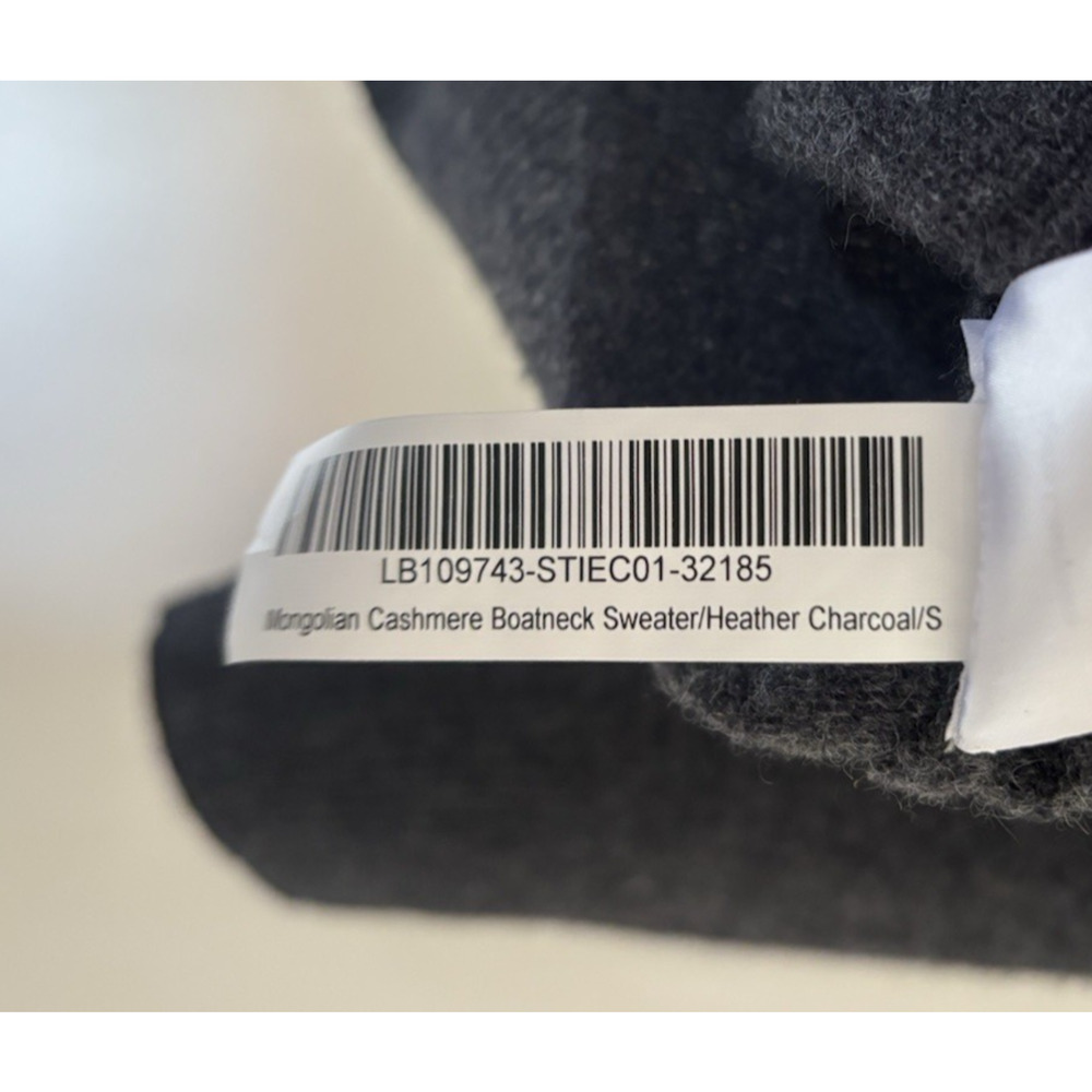 Quince Cashmere Sweater Small Boatneck Heather Charcoal Soft Womens - Picture 5 of 8
